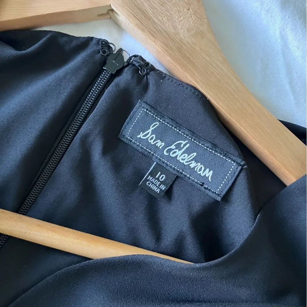 SAM EDELMAN Black Shift Dress Size 10 - Picture 8 of 11